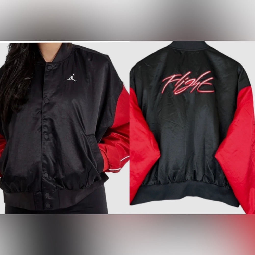 NWOT - Nike Jordan Flight Renegade Flight Bomber Jacket Women's Size Medium NEW - Picture 4 of 7
